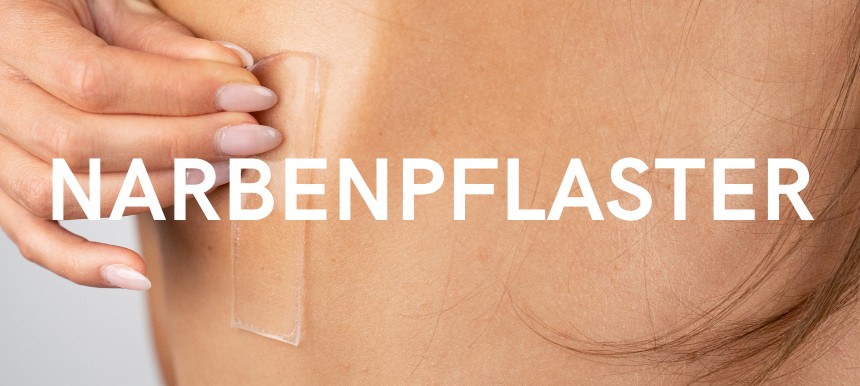 Narbenpflaster auf der Haut einer Person